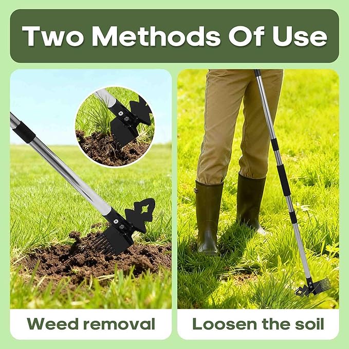 Weeder Tool - 60" Manual Weeder Remover Tool,Gardening Tools,Portable Garden Weeding Tool for Vegetable Gardening Backyard Farm Planting & Weeding