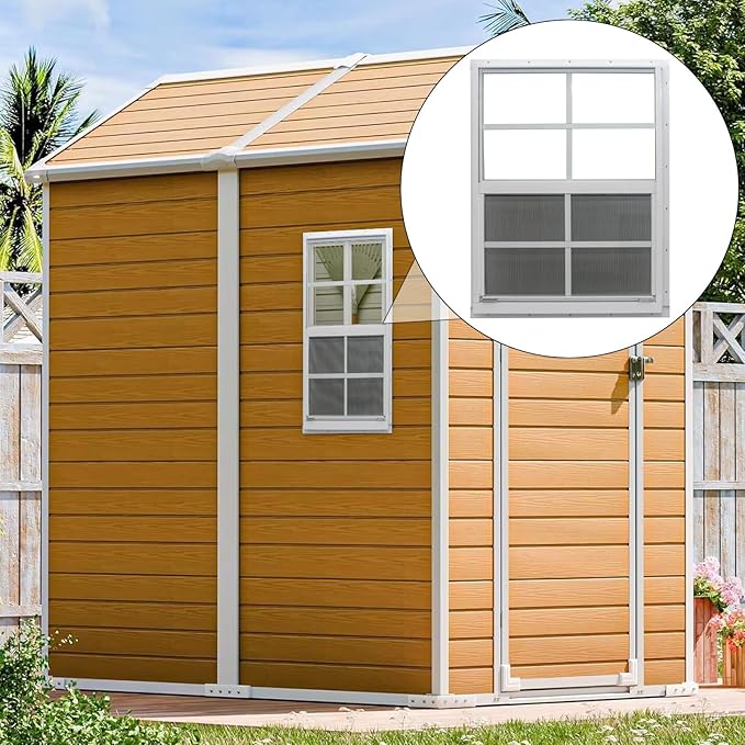 NeatiEase 2 Pack Shed Window, 24" x 27" Flush Mount Window with Tempered Glass and Fiberglass Screen for Shed, Chicken Coop, Playhouse, Household, Garage