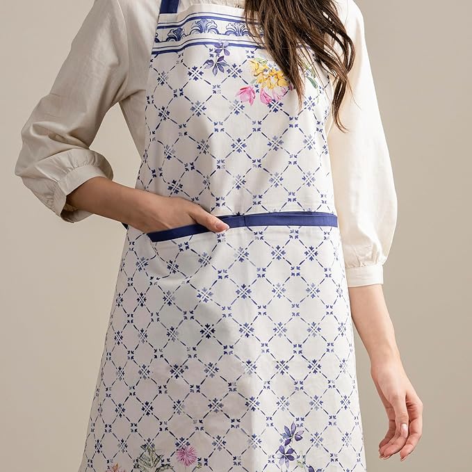 Maison d' Hermine 100% Cotton Apron for women with Pocket Kitchen Chef Apron for Men Cooking Easter Decorations