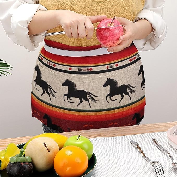 Unisex Half Waiter Waist Short Apron Waterproof Chef Works Waitress Aprons