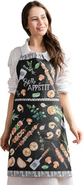 Maison d' Hermine 100% Cotton Apron for women with Pocket Kitchen Chef Apron for Men Cooking Easter Decorations