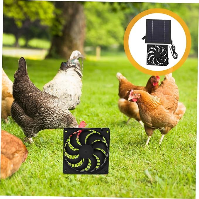 BESPORTBLE 5w Pet House Chicken Dog House Ventilation Heat Dissipation Solar Panel Fan