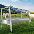 77Gal Heavy-Duty Galvanized Steel Hay Feeder for Livestock – 2-in-1 Large Capacity Feed & Water Trough, Smooth Edges Design for Goats, Horses, Ranch & Barn Use