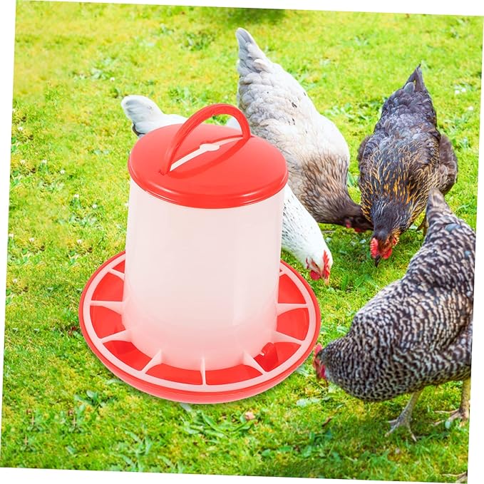 HEMOTON Poultry Feeder Chick Feeder Easy to Clean Hanging Design for Chickens and Other Poultry No Waste Automatic Food Dispenser and Feeding