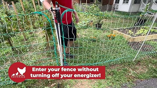 RentACoop Gate Handle Kit for Electric and Non-Electric Fencing - Includes Handles, Hooks, Stakes, Guylines, and Pegs - Posts Not Included