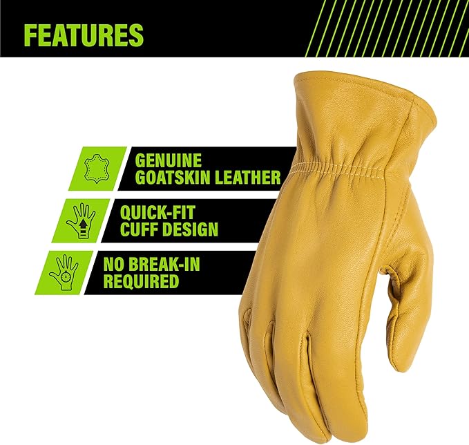 AWP Men's Leather Work Gloves