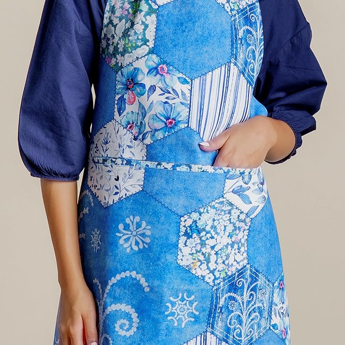 Maison d' Hermine 100% Cotton Apron for women with Pocket Kitchen Chef Apron for Men Cooking Easter Decorations