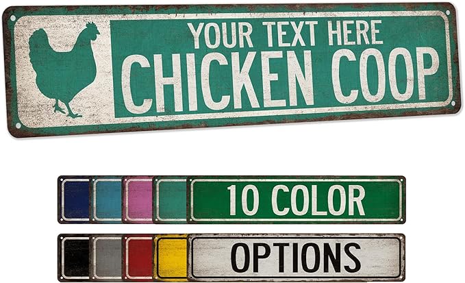 Personalized Chicken Coop Sign Chicken Coop Décor - Made In USA - Farmhouse Wall Décor Decoration For Home Rustic Hen House 104180017001