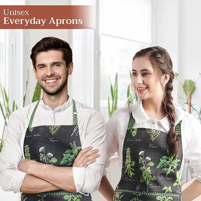 Maison d' Hermine 100% Cotton Apron for women with Pocket Kitchen Chef Apron for Men Cooking Easter Decorations