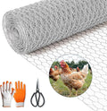 Chicken Wire,16"×50FT Chicken Wire Fencing for Garden Poultry, Hexagonal Galvanized Chicken Wire Mesh, Sturdy Chicken Wire Roll Plant Protector,Rabbit Fence, Wire Fence Rolls for Craft Projects