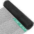 Plastic Chicken Wire,15.7"×106" Plastic Wire Mesh Fence,Garden Netting Fencing Barrier for Poultry, Dogs, Rabbits,Chicken and Snake Barrier, Balcony Netting for Pets,Black