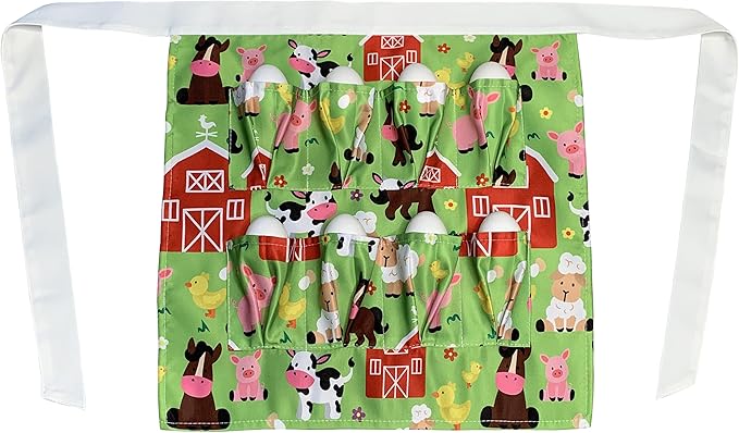 Plum Hill Kids Chicken Egg Collecting Apron with Pockets