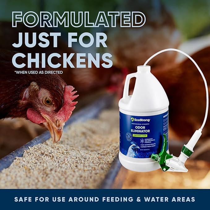 Eco Strong Chicken Coop Odor Eliminator Coop Refresher for Chickens (128 oz)