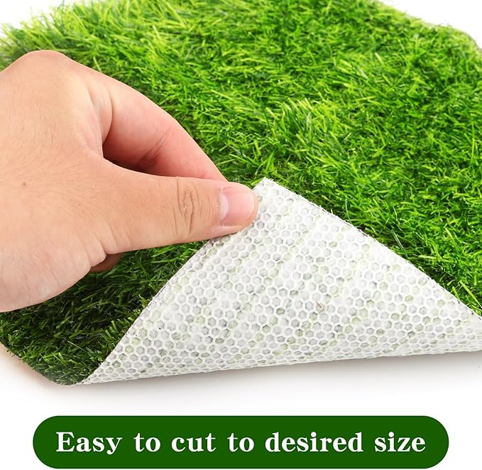Chicken Nesting Pads Set 12×12"-Washable Artificial Grass Nesting Pads-for Chicken Coopsfor Chicken Coop and Pet Garden Lawn Indoor Outdoor (4 Pack)