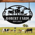 Personalized Farm Cow Calf Signs, Custom Ranch Sign, Customized Farm Metal Signs Outdoor, Custom Large Hanging Family Name Cow Sign for Farms, Ranch, Barn, Farmhouse