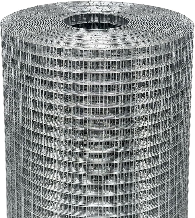 Hardware Cloth 1/2 in. x 5 ft. x 50 ft 19-Gauge, Chicken Wire Fencing, Garden Fence, Tree Guard, Chicken Wire Mesh Roll, Welded Wire Fencing, Mesh Wire Fence