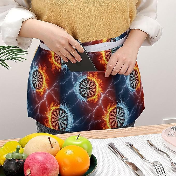 Waterproof Half Waist Apron Kitchen Chef Apron for Cooking Server Waitress
