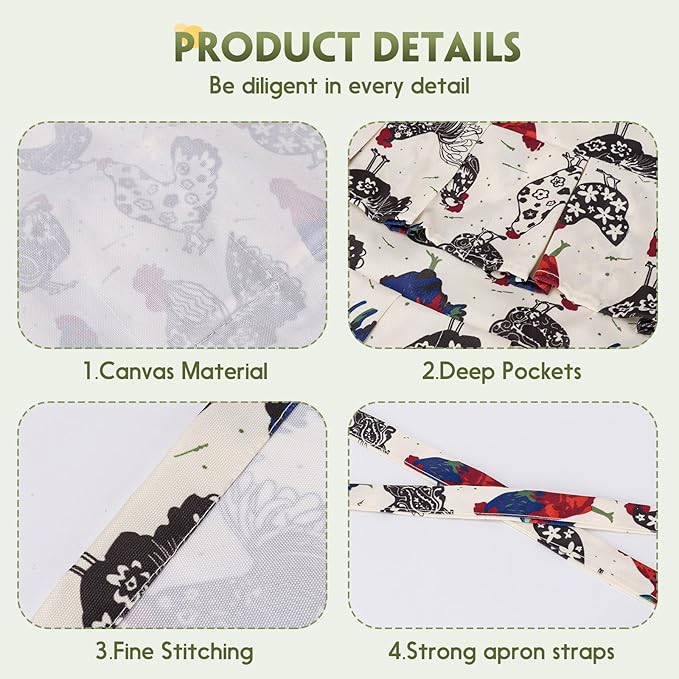 2 Pack Egg Apron Hossmily, Egg Collecting Apron for Chicken Duck Goose Eggs, Chicken Egg Apron for Housewife Farmhouse Kitchen Restaurant Parent-Child Activities, Adult 12 Pockets &Child 3 Pockets