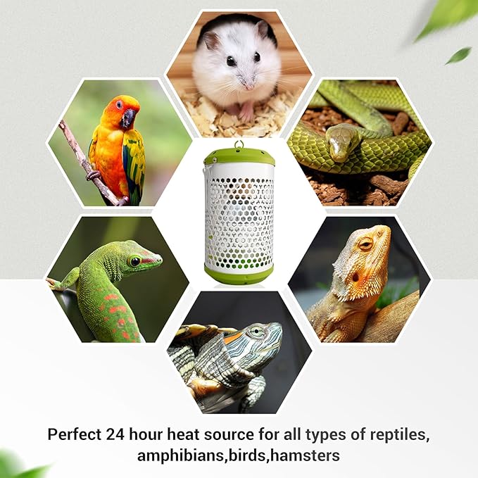 SYSAI Reptile Heat Lamp with Thermostat - All-in-One 50W Heater & Red Night Bulb Combo Kit for Snake, Bearded Dragon, Turtle, Tortoise Tank. Includes Bite Proof Cord & Hanger