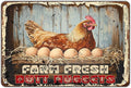 Chicken Coop Signs Funny Metal Signs Chicken Decor Farm Rooster Yard Decor Vintage Tin Sign Chicken Decorations For Home Farm Fresh Butt Nuggets Sign 12x8 Inch