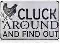 Rustic Chicken Coop Sign – Metal Rooster Decor for Barn or Kitchen, Farmhouse Tin Sign 8 x 12 inch, Country Farm Decorations, Vintage Chicken Wall Art