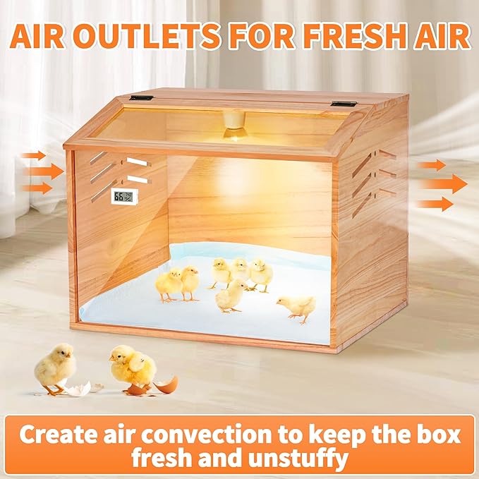 Brooder Box for Chicks,Chicken Chick Brooder Box 15.7×15.7×19.7 Inch