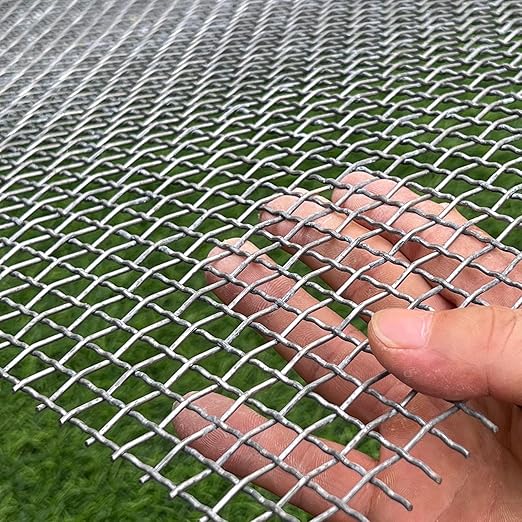 16 Gauge Strong Galvanized Woven Mesh 40"X24" 1/3" Mesh(About 0.32")|Delivered Flat|Poultry Cage Netting -Anti-Rodent Steel Mesh Crimped Mesh Snake Fence Chicken Wire Fencing-Corrugated Wire