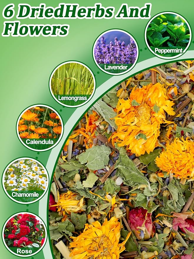 Chicken Nesting Herbs for Outdoor Indoor Chicken Coop - 20OZ Natural Egg-Laying Box Feed Herbs for Freshening Bedding Promote Egg Production