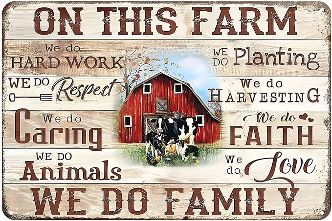Metal Sign Farmer On This Farm We Do Vintage Tin Sign Home Kitchen Farm Bar Cafe Club Cave Wall Decor Rustic Sign 12 X 8 Inch