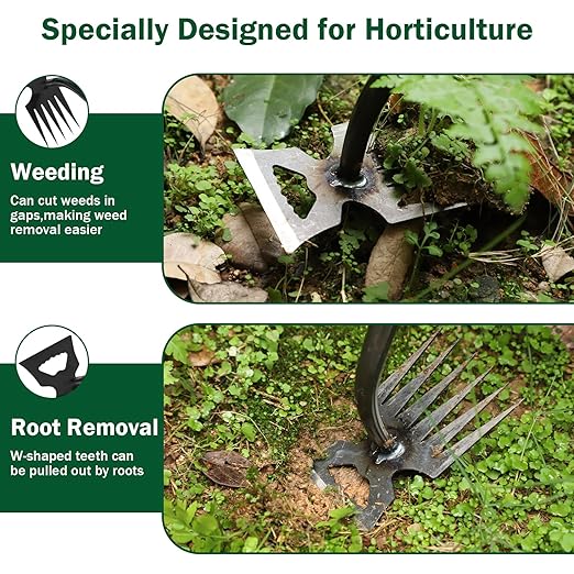 Weed Remover Tool,2-in-1 Portable Hand Weeding Tool with 5 Teeth,Portable Garden Weeder Tool,2026 New Gardening Weeding Tools,for Garden Hand Tools for Garden, Backyard, Farm & Vegetable Planting