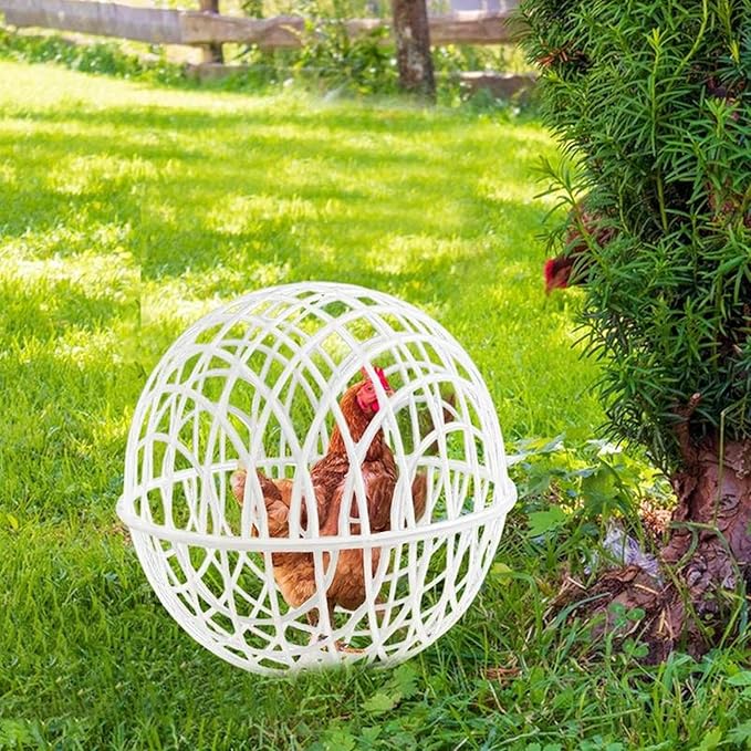 3 Pieces Ball-Shaped Movable Chicken Coop Chicken Balls Cage Farm Outdoor Rolling Bunny Duck Hutch Safe Walking Net Preventing Dog Bites Trampled by Horse