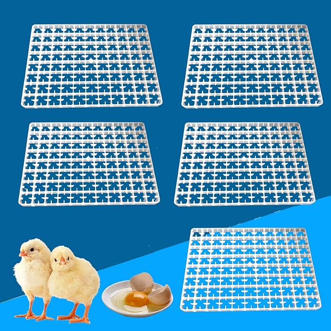 Portable 5pcs 88 Eggs Incubator Tray, Chicken Duck Tray Egg Hatcher Trays Storage Container for Home Farm Nestling Hatching