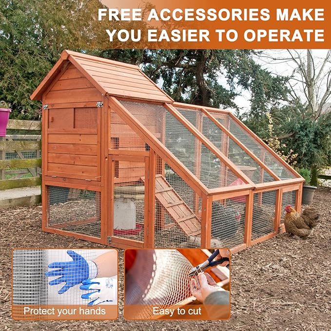 Hardware Cloth, 1/2 inch 16inx30ft 21GA Hot-dip Galvanized Wire Mesh, Wire Fence, Chicken Wire Mesh,Poultry Farming, Garden Fence,Wire Mesh, Tree Protection, Gopher Wire, Rabbit Wire.