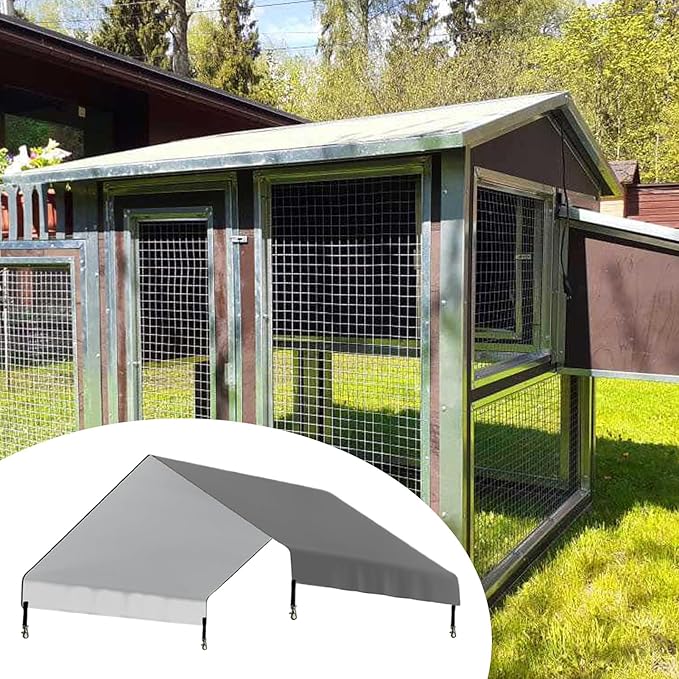 Tarp for Chicken Coop - 145x110cm Waterproof Shade Cover, Strong Poultry Shelter Canopy, Long Lasting Exterior Protection Screen Yard | Garden Balcony Apartment Fence Weatherproof Replacement Use