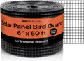 MaPorch Solar Panel Squirrel Netting - PVC Coated Galvanized Steel Mesh - 6 in x 50 ft Black, Under Fence Barrier Mesh - Squirrel Wire Guard & Bird Netting, Solar Panel Protection & Garden Fencing