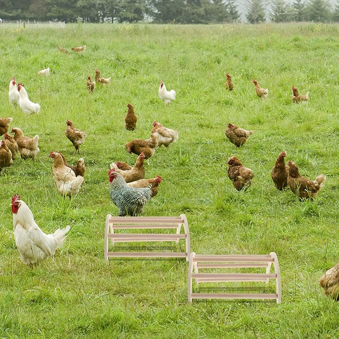 Chicken Perch Chick Stand Toys Roosting Bar Natural Wood Jungle Gym Toys Stand Ladder Climbing Ramp for Bird Parrot Hens Small Animals