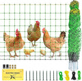 Poultry Netting Electric Fence, 47.5" H x 164' L, Portable Livestock Nets Mesh for Chickens, Ducks, Geese, Turkey, Electric Fencing for Backyards, Homesteaders, Farms, Ranches, Gardens
