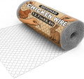 Chicken Wire, 13.7 in x 6.6 ft Garden Fence, Wire Mesh, Chicken Wires Fencing, Mesh Hexagonal Galvanized Metal Poultry Netting for Chicken Coop Rabbit Dogs Barrier (13.7 in x 6.6 ft)