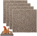 4 Pack Nesting Pads for Chicken Coop, 12"x12" Chicken Nesting Box Pads for Laying Eggs, Washable Nest Box Pads for Chicken Hen Small Pets on Garden Lawn Indoor Outdoor (Brown)