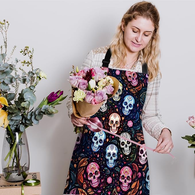 Apron Adjustable Waterproof with Two Deep Pockets Wowen men for Summer BBQ Pool Parties & Resorts