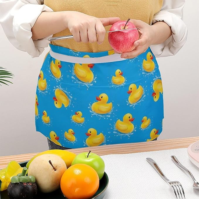 Unisex Half Waiter Waist Short Apron Waterproof Chef Works Waitress Aprons