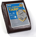GUARD SHIELD Brown/Green Tarps Heavy Duty Plus+ Waterproof 8x10 Feet, 12mil Large Tarp with Reinforced Grommets, Outdoor Cover for Roof, Car, Boat, Truck and Ground Pool