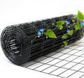 Black Metal Garden Fence, 60inch(H) x 100ft(L), 2 inch x 4 inch,12.5GA 2/3/4/5/6 Ft Tall Chicken Wire PVC Coated Welded Wire Mesh Roll for Dogs Border Yard Vegetable Plant Protection Poultry Netting