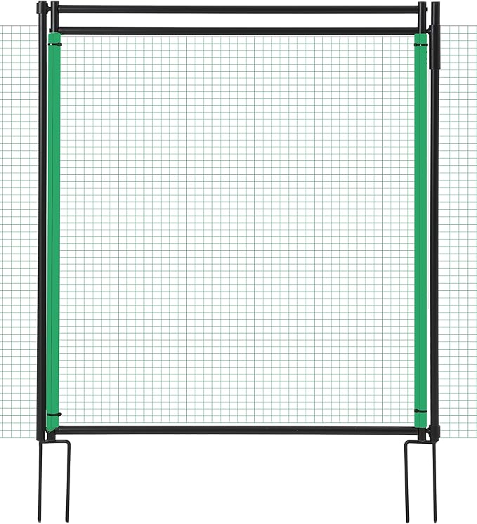 Temporary Fence Gate,3' Height,Garden Fence Mesh Door, Free Open and Close Boundary for Garden Backyard Outdoor Animal Protect, Non Electric Safe for Children and Dog