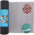 Pet Proof Barrier Net, Black Plastic Chicken Wire Mesh Fencing 15.7IN x 6.56FT, Balcony Cat Safety Net & Garden Snake Barrier, Heavy Duty Protection for Chicken Coops, Rabbit Hutches, Dog Kennels