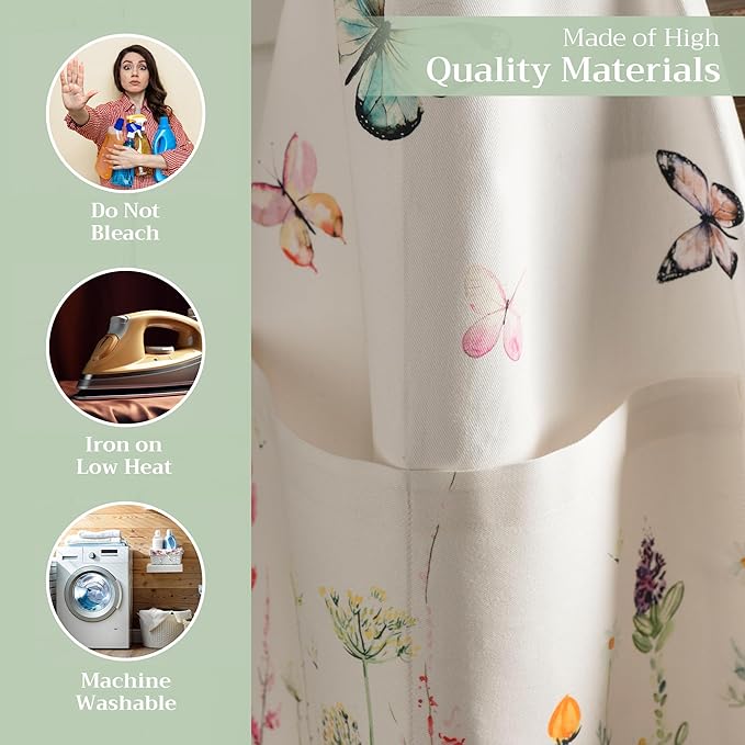 Maison d' Hermine 100% Cotton Apron for women with Pocket Kitchen Chef Apron for Men Cooking Easter Decorations