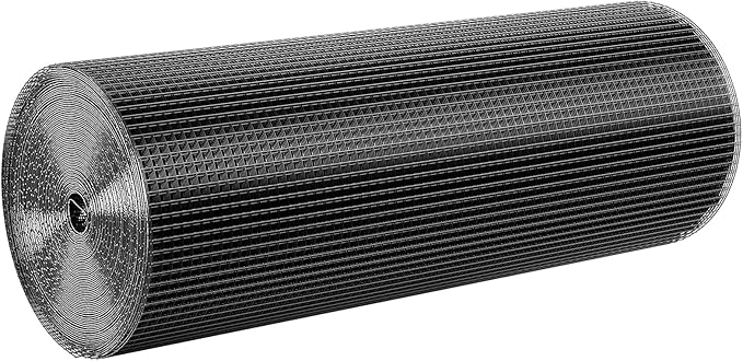 VEVOR Hardware Cloth 24 in x 50 ft, 1/2 in 19 Gauge Galvanized Wire Mesh Roll, Weather-Resistant Vinyl Coated Chicken Wire Fencing, Heavy Duty Welded Garden Plant Fencing for Rabbit Cage Snake Fence