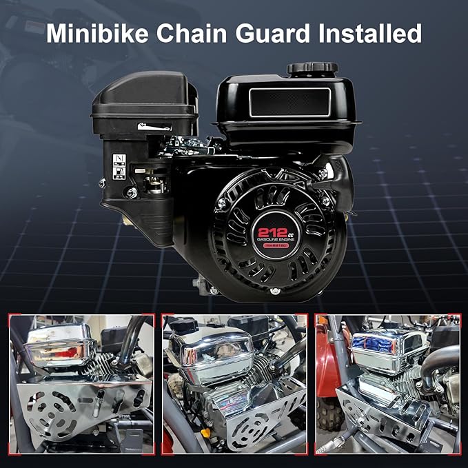 Mini Bike Chain Cover for Predator 212cc Guard Clutch Cover for Coleman CT200U CT200U-EX CT100 BT200X Engines Mini Bike Parts(Silver Coating)