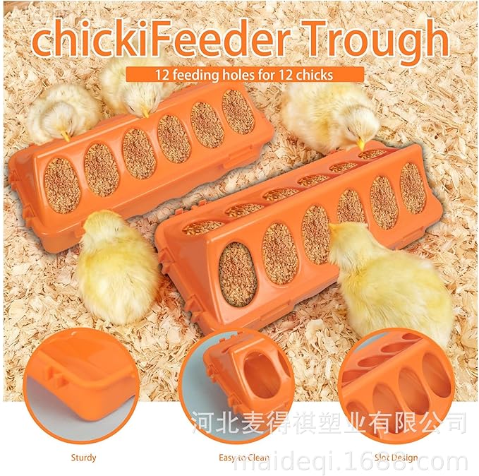 YANZI Chick Feeder and Waterer Kit, Baby Chick Starter Kit with Chick Perch for Small Poultry Ducks Quail