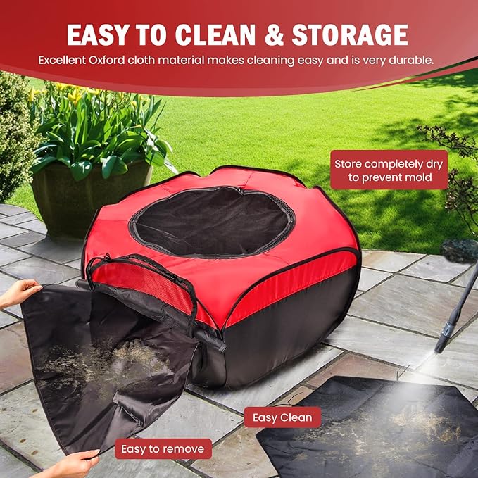 Chicken Brooder Box for Chick Starter Kit - 10 * 12inch Brooder Heating Plate Chick Brooder Pen Chicken Brooder Box 4-in-1 Bundles with Chicken Feeder, Waterer (Brooder Set,Red)
